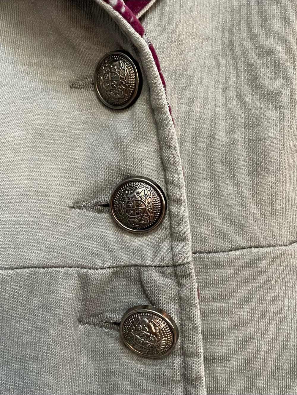 Soft Surroundings Grandeur Grey Size Large Floral Velvet Steampunk Duster Jacket - Picture 8 of 16
